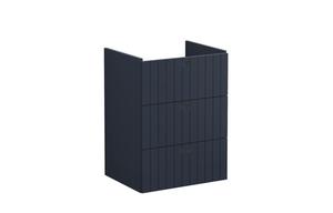 VitrA Root Groove 60cm 3 Drawer Washbasin Unit - Matt Dark Blue